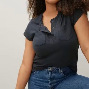 NWT Everlane ReCotton Henley Tee